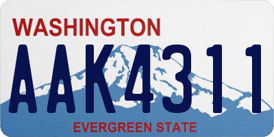 WA license plate AAK4311