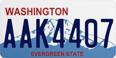 WA license plate AAK4407