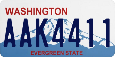 WA license plate AAK4411