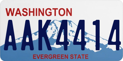 WA license plate AAK4414