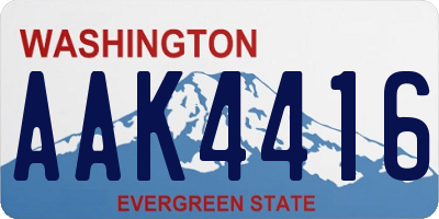 WA license plate AAK4416