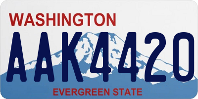 WA license plate AAK4420