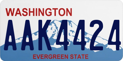 WA license plate AAK4424