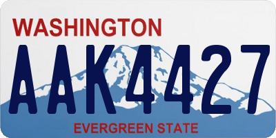 WA license plate AAK4427