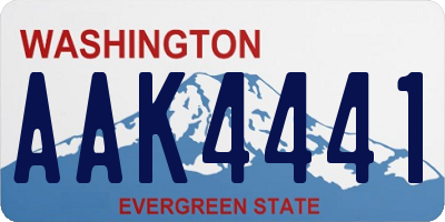 WA license plate AAK4441