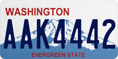 WA license plate AAK4442