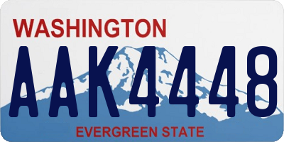 WA license plate AAK4448