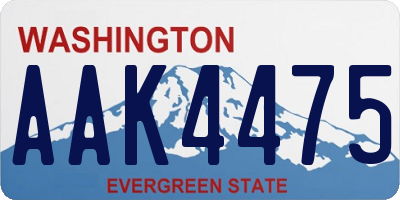 WA license plate AAK4475