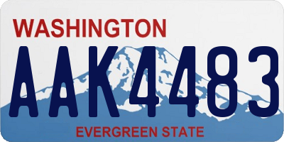 WA license plate AAK4483