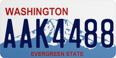 WA license plate AAK4488