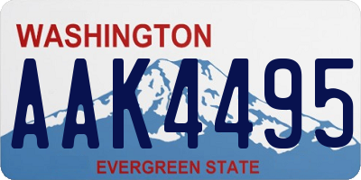 WA license plate AAK4495