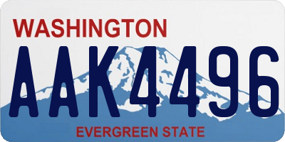 WA license plate AAK4496