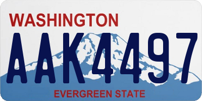WA license plate AAK4497