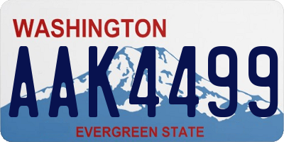 WA license plate AAK4499