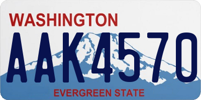 WA license plate AAK4570