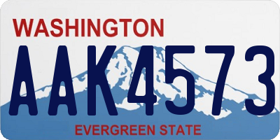 WA license plate AAK4573