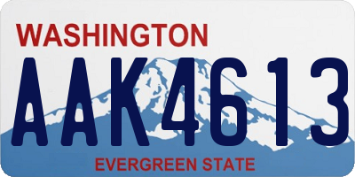 WA license plate AAK4613