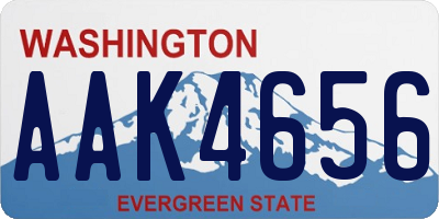 WA license plate AAK4656