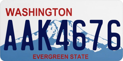 WA license plate AAK4676