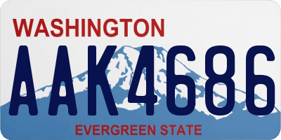 WA license plate AAK4686
