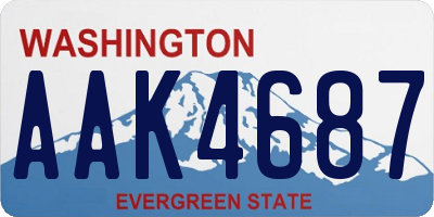 WA license plate AAK4687