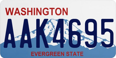 WA license plate AAK4695