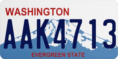 WA license plate AAK4713