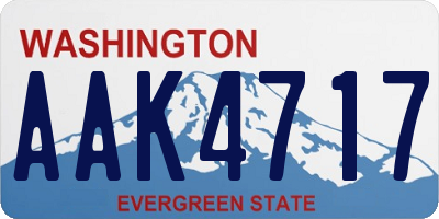 WA license plate AAK4717