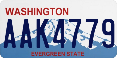 WA license plate AAK4779