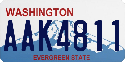 WA license plate AAK4811