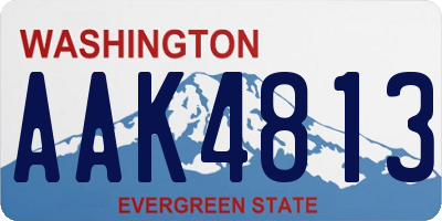WA license plate AAK4813