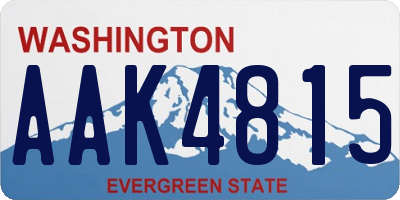 WA license plate AAK4815