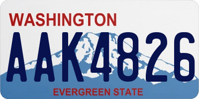 WA license plate AAK4826