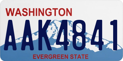 WA license plate AAK4841