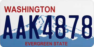 WA license plate AAK4878