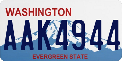 WA license plate AAK4944
