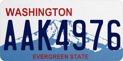 WA license plate AAK4976