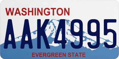 WA license plate AAK4995