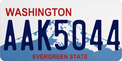 WA license plate AAK5044