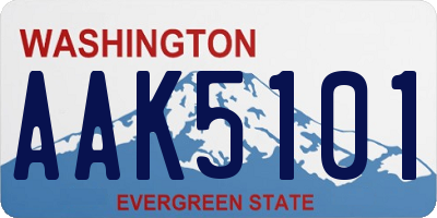 WA license plate AAK5101
