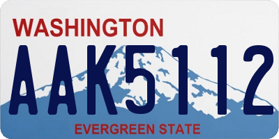 WA license plate AAK5112