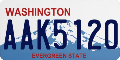 WA license plate AAK5120