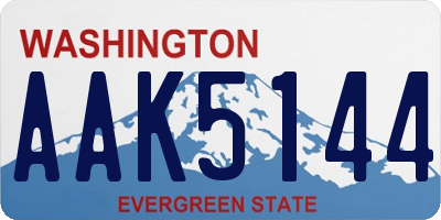 WA license plate AAK5144