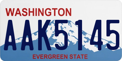 WA license plate AAK5145