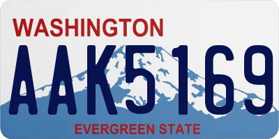 WA license plate AAK5169