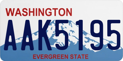 WA license plate AAK5195