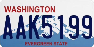 WA license plate AAK5199