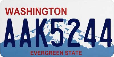 WA license plate AAK5244