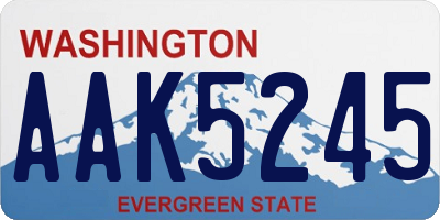 WA license plate AAK5245