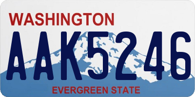 WA license plate AAK5246